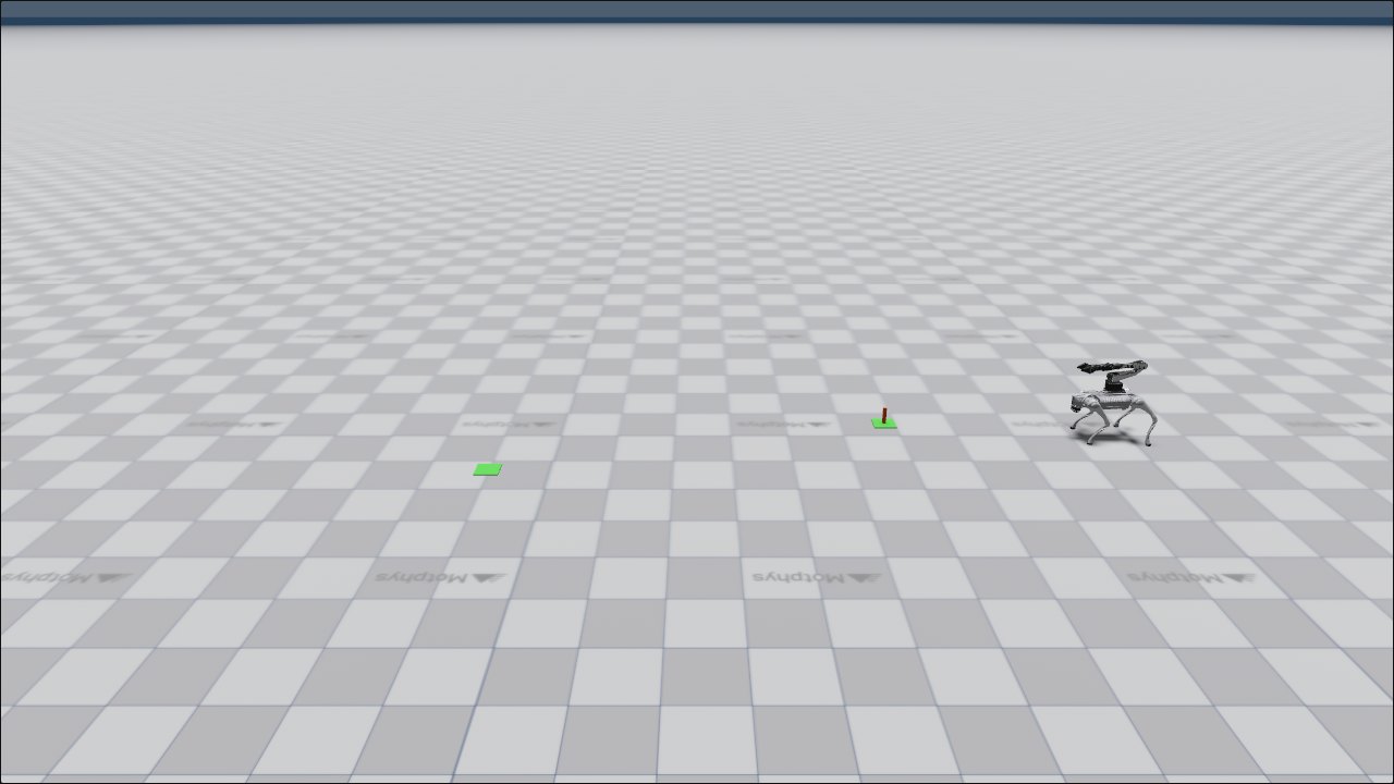 MotrixSim — Go2 + arm manipulation/locomotion preview