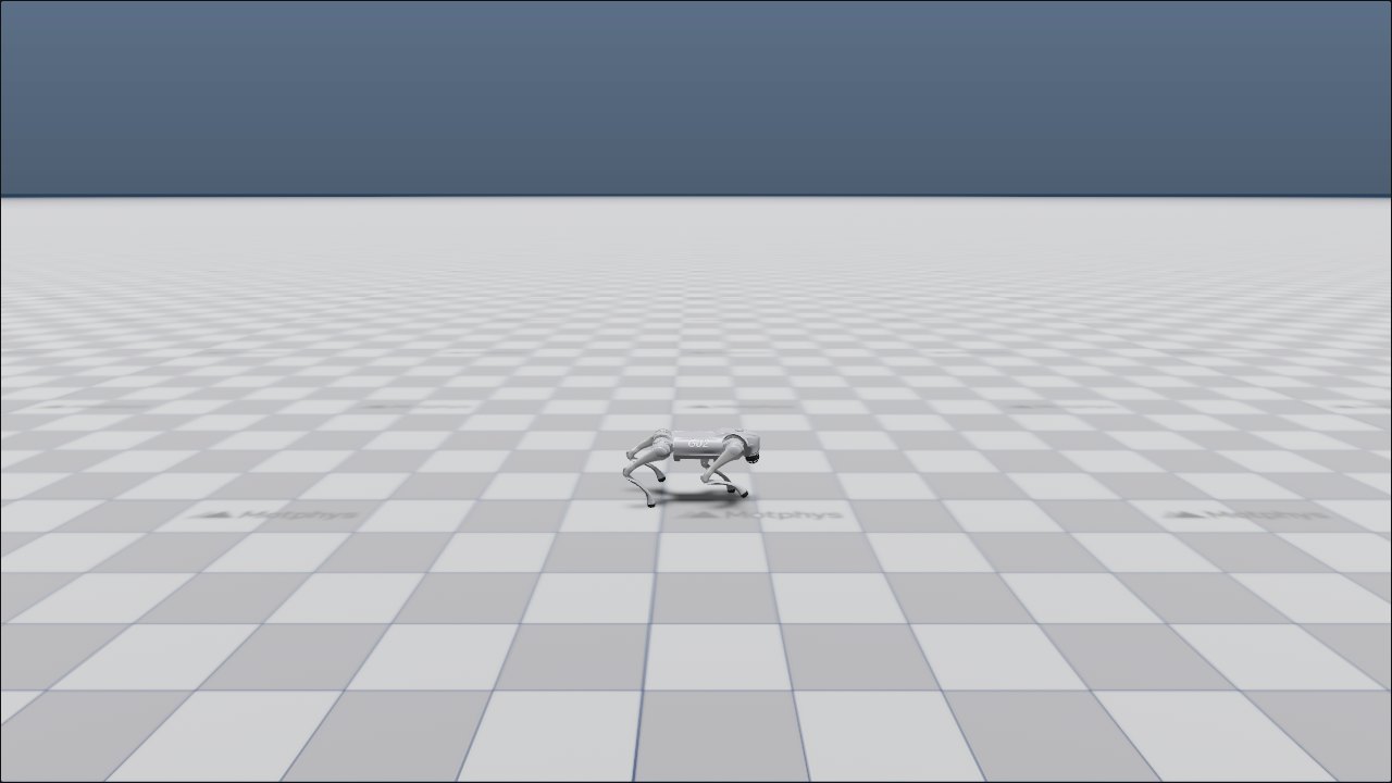 MotrixSim — Go2 joystick (flat) preview